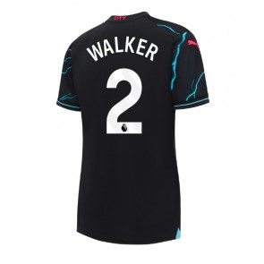 Manchester City Kyle Walker #2 Rezervni Dres za Ženska 2023-24 Kratak Rukavima